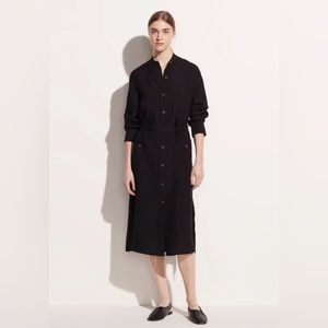 Vince Belted Button Down Dress in Black Size XL